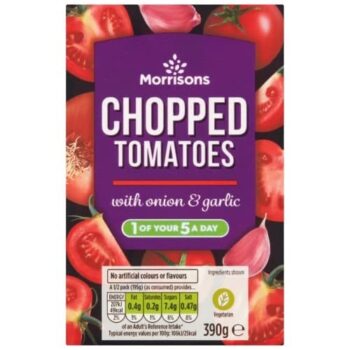 Morrisons Chopped Tomatoes with Garlic & Onion (390g)