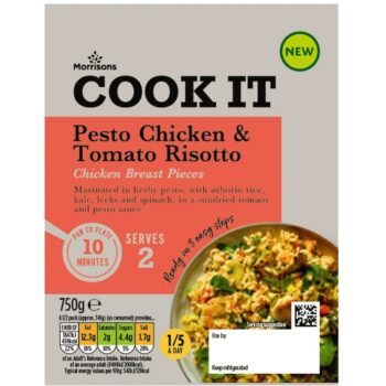 Morrisons Cook It Pesto Chicken & Tomato And Vegetable Risotto Pan Fry