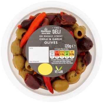 Morrisons Deli Chilli & Garlic Olives (120g)