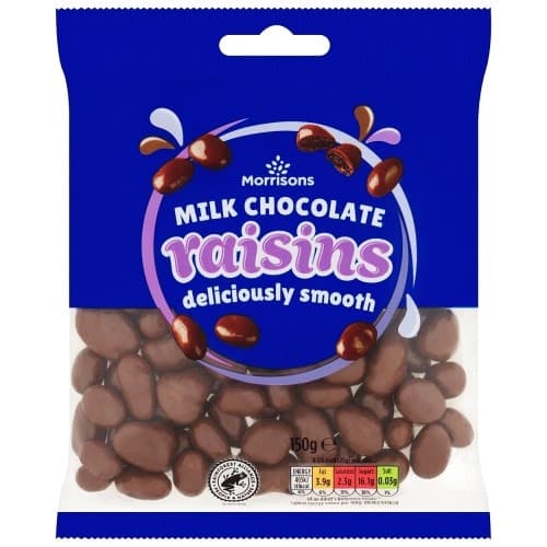 Morrisons Milk Chocolate Raisins (150g)