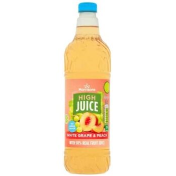 Morrisons No Added Sugar High Juice White Grape & Peach 1 L