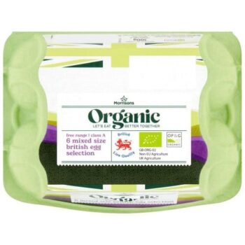 Morrisons Organic 6 Mixed Size British Egg Selection