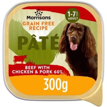 Morrisons Premium Pate With Beef & Chicken For Adult Dogs