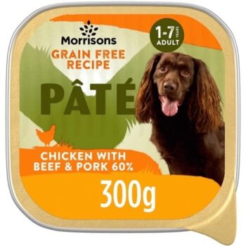 Morrisons Premium Pate With Chicken For Adult Dogs