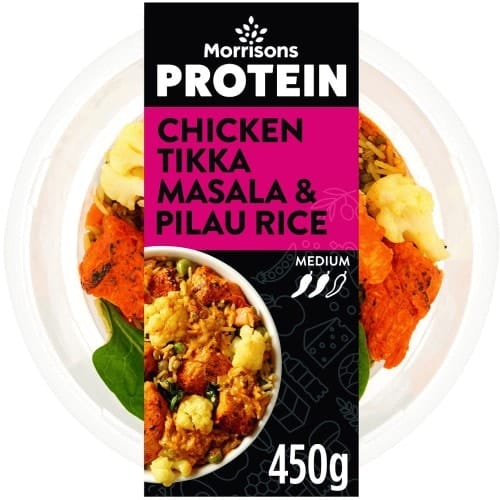 Morrisons Protein Chicken Tikka Masala & Pilau Rice (450g)