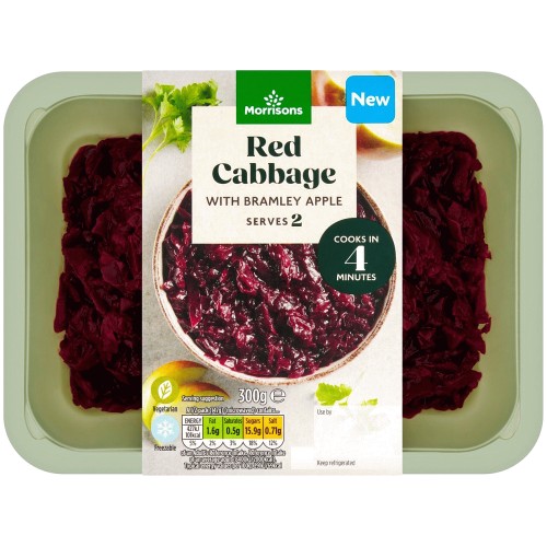 Morrisons Red Cabbage With Bramley Apple (300g)