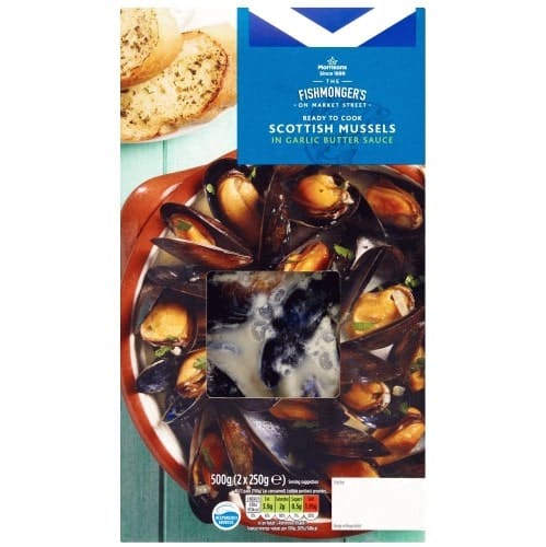 Morrisons Scottish Cooked Mussels In Garlic Butter