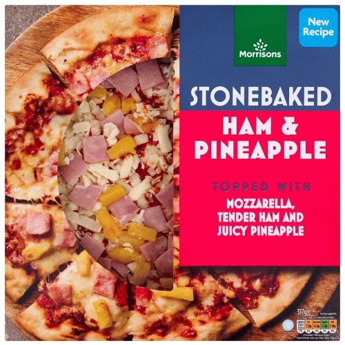 Morrisons Stonebaked Ham & Pineapple Pizza (317g)