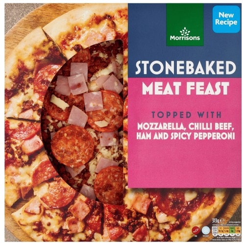 Morrisons Stonebaked Meat Feast Pizza (313g)