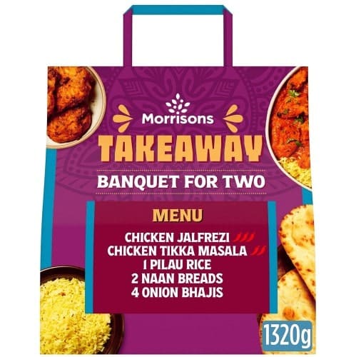 Morrisons Takeaway Banquet For Two- Chicken Jalfrezi & Chicken Tikka Masala