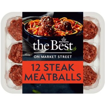 Morrisons The Best 12 Beef Steak Meatballs (340g)
