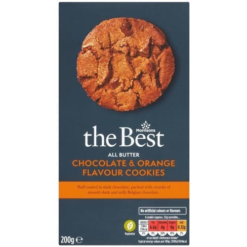 Morrisons The Best All Butter Chocolate & Orange Flavour Cookies