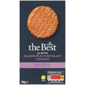 Morrisons The Best All Butter Quadruple Chocolate Cookies