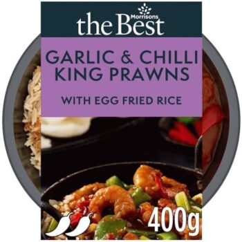 Morrisons The Best Garlic & Chilli King Prawns with Egg Fried Rice