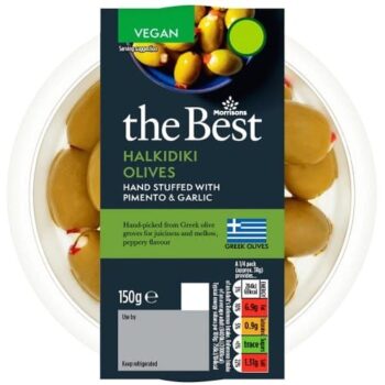Morrisons The Best Halkidiki Olives Stuffed with Pimento & Garlic