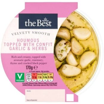 Morrisons The Best Houmous Topped With Confit Garlic (170g)