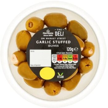 Morrisons The Deli On Market Street Garlic Stuffed Olives (120g)