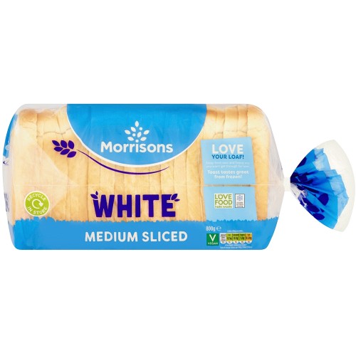 Morrisons White Medium Sliced Bread