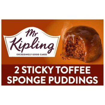 Mr Kipling Sticky Toffee Sponge Pudding Desserts (2 x 95g)