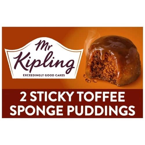 Mr Kipling Sticky Toffee Sponge Pudding Desserts (2 x 95g)