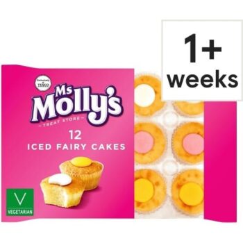 Ms Molly's Iced Fairy Cakes Plain Lemon Strawberry (12)
