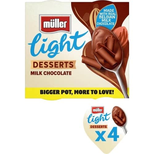 Muller Light Desserts Milk Chocolate (4 x 90g)