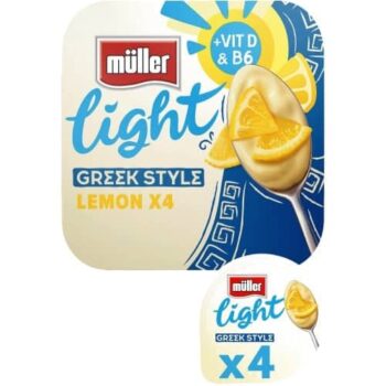 Muller Light Greek Style Luscious Lemon Yogurt (4 x 115g)