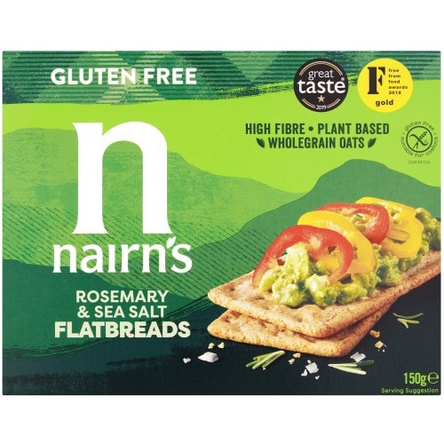 Nairn's Gluten Free Rosemary & Sea Salt Flatbreads (150g)