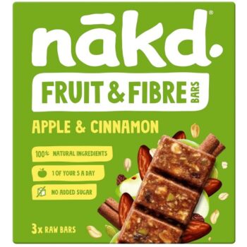 Nakd Apple Cinnamon Fruit & Fibre Bars (3 x 44g)