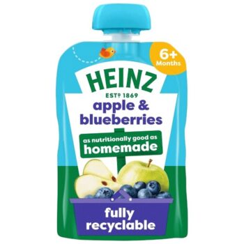 Nature Apple & Blueberries Fruit Pouch 6+ Months Heinz (100g)