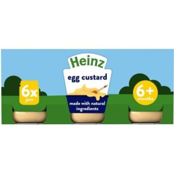 Nature Egg Custard Jars 6 mths+ Multipack Baby Food Heinz (6 x 120g)