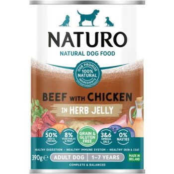 Naturo Grain Free Beef Chicken in Herb (390g)