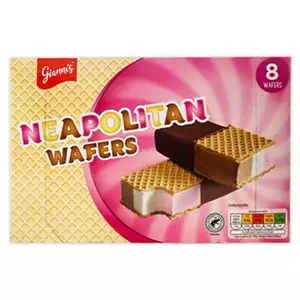 Neapolitan Wafers Ice Cream Sandwiches 8 Pack