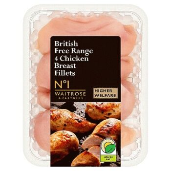 No.1 British Free Range 4 Chicken Breast Fillets per kg
