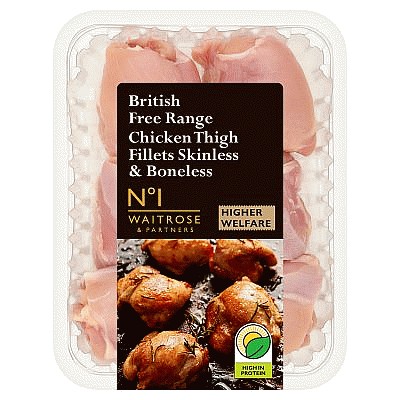 No.1 British Free Range Chicken Thigh Fillets per kg