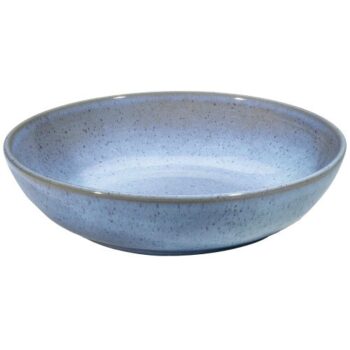 Nutmeg Home Blue Reactive Glaze Pasta Bowl