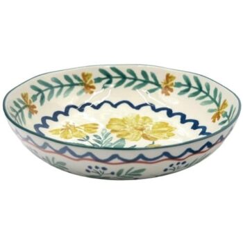 Nutmeg Home Handpainted Sunflower Pasta Bowl
