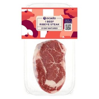 Ocado 1 Beef Ribeye Steak (225g)