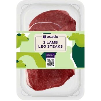 Ocado 2 Lamb Leg Steaks (300g)