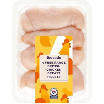 Ocado 4 Free Range British Chicken Breast Fillets Typically: