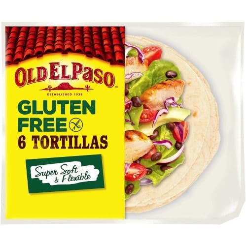 Old El Paso 6 Gluten Free Tortilla Wraps (6 x 216g)