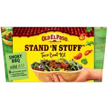 Old El Paso Mexican Stand 'N' Stuff Smoky BBQ Soft Taco Kit with Soft Shells (350g)