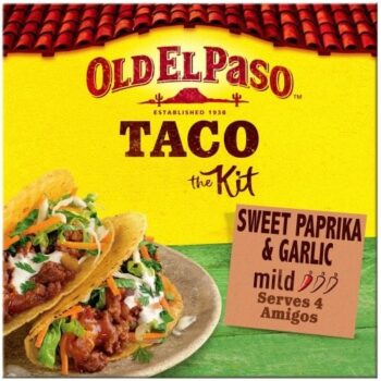 Old El Paso Mexican Sweet Paprika & Garlic Crunchy Taco Kit with Shells (308g)