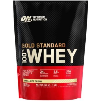 Optimum Nutrition Gold Standard 100% Whey Vanilla Ice Cream Whey Protein Powder (450g)