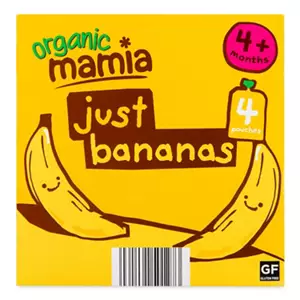 Organic Just Bananas Fruit Pouch 4 Pack