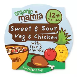 Organic Sweet & Sour Veg & Chicken with Rice & Chunks Tray Meal