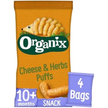 Organix Cheese & Herb Organic Baby Puffs Multipack 10 months+ (4 x 15g)
