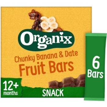 Organix Organic Banana & Date Fruit Bars Toddler Snacks Multipack 12 months+ (6 x 17g)
