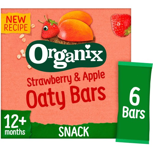 Organix Strawberry & Apple Soft Oaty Bars (6 x 23g)