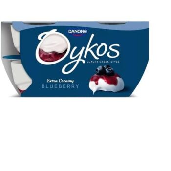 Oykos Luxury Greek Style Blueberry Yogurt (4 x 110g)